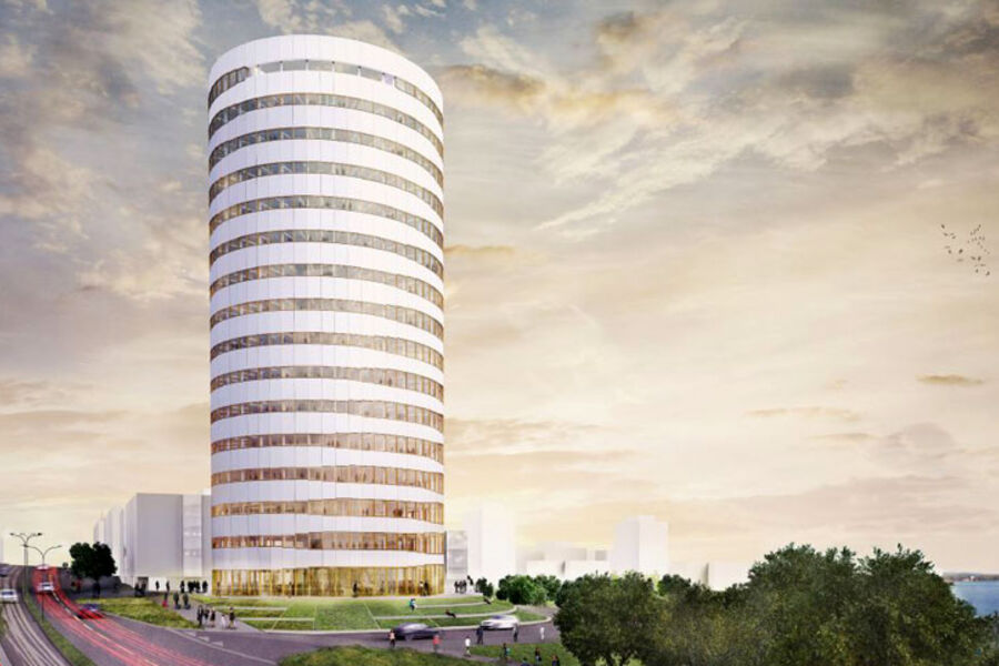 Før sommeren har Lindab oppstart på leveranse av sin nye kjølebaffel Solus til prosjekt Runda Huset i Munksjöstaden i Jønkøping. 