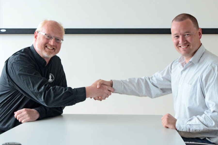 Seksjonssjef for Drift ved UiB, Jan-Terje Nygaard og avdelingsleder for BA i GK Bergen, Vidar Kristiansen. 