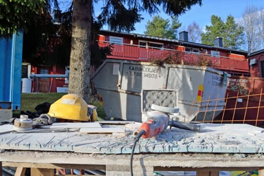 Tussefaret Borettslag i Sarpsborg er midt i en større renovering og utskiftning av rør. 