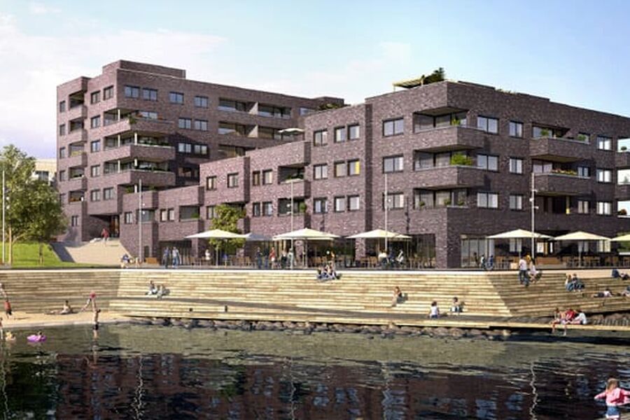 Illustrasjon av Sørenga D1b-4 i Oslo.