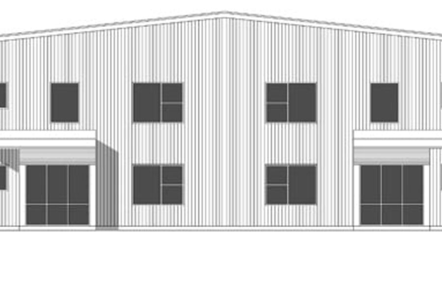 Illustrasjon av bygget. 