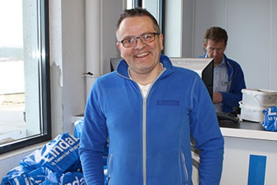 Arild Johansen var en stolt avdelingsleder under åpningen i Ålesund i går. 