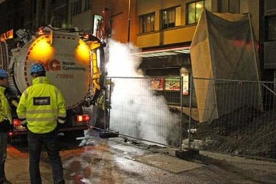 Fra Akersgaten i Oslo, torsdag kveld.