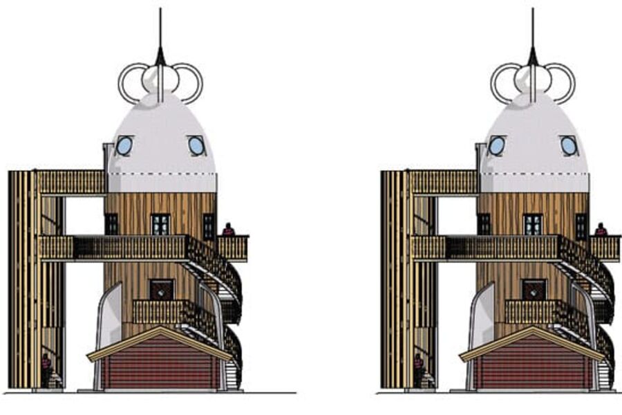 Slik ser bygget som skal huse Reodor Felgens rakett i Aukrustsenteret. 