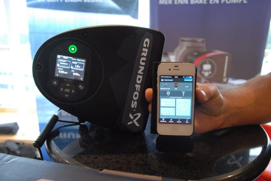 Avansert teknologi: Sirkulasjonspumper som lar seg styre med mobiltelefon. Foto: Per Henriksen