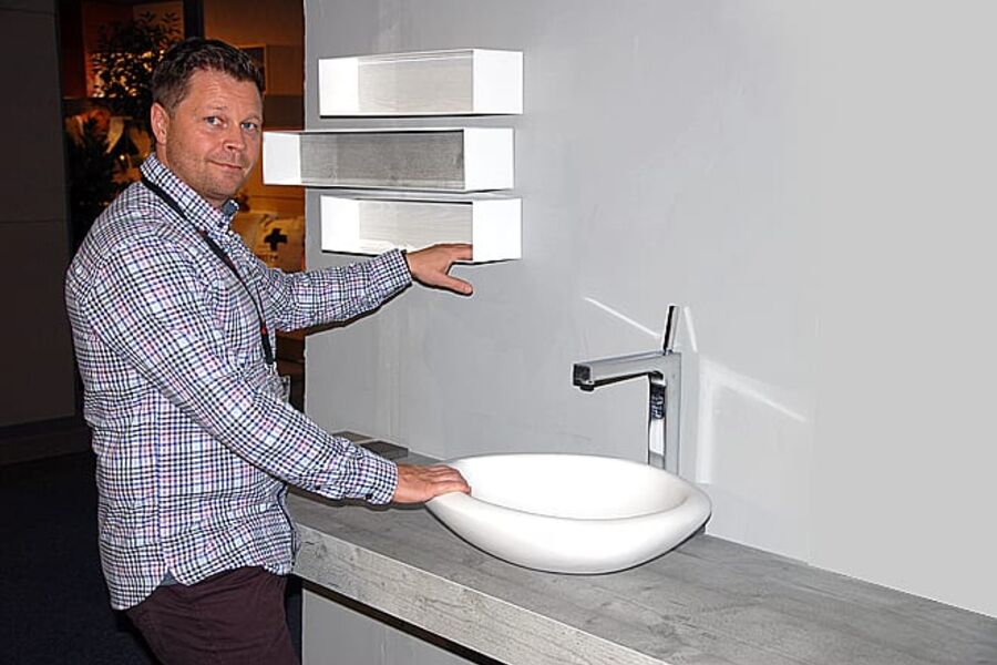 Henning Romero i DHUB Nordic er positivt overrasket over mottakelsen Mastella baderomsprodukter har fått i Norge.