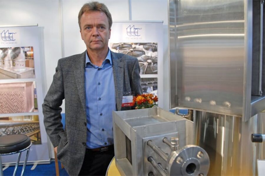 Ole Bjørn Løken hos TTC Norge AS: - Vi er Norges eneste produsent av varmevekslere for varmetransport mellom væske og luft. Foto: Per Henriksen.