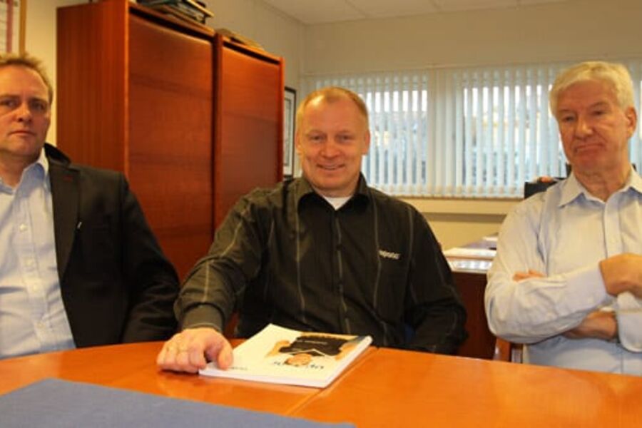 Tommy Sieinseth, Petter Vang og Tor Brønn i Uponor Norge, er ikke overrasket over at det finske konkurranseverket vil stoppe fusjonsplanene