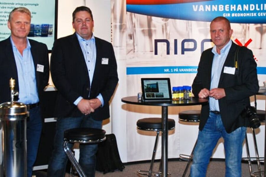Roy Olav Austbø, salgssjef Thomas Strand og markedssjef Olav Steimler i Niprox Technologies AS.