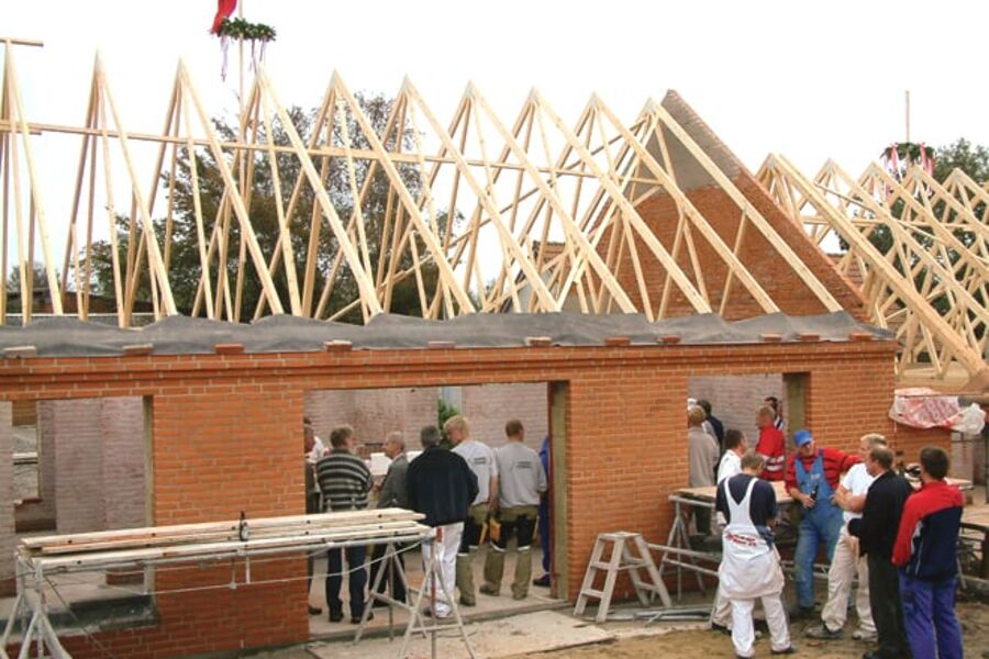 Sånn skal et hus bygges, mener Kalk- og Teglværksforeningen i Danmark. Foto: www.byg-i-tegl.dk