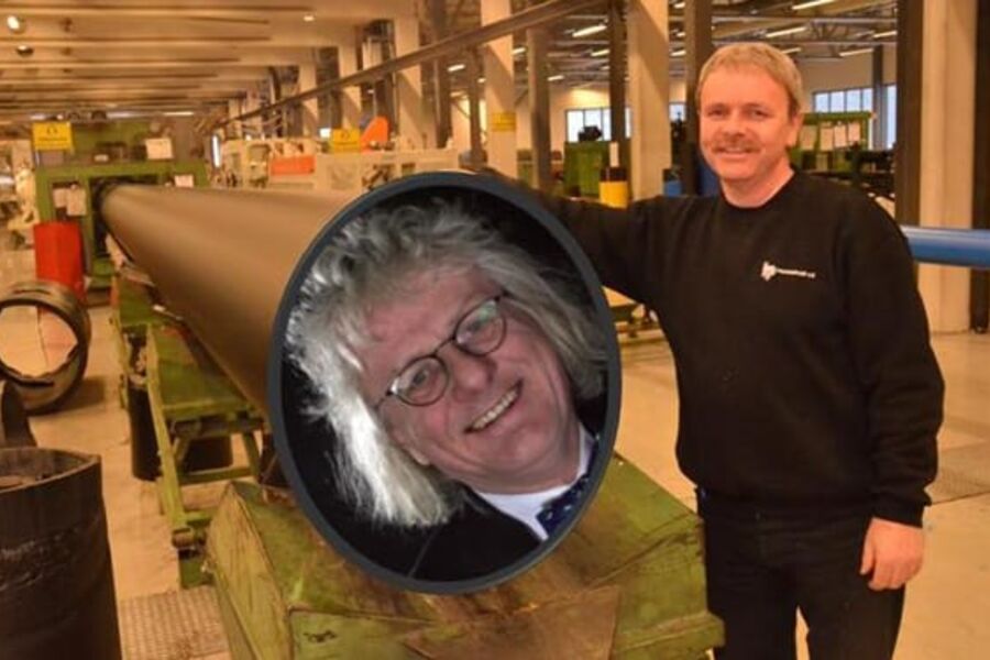 Daglig leder i Hallingplast AS, Steinar Tragethon, gleder seg til et rørmøte med humoristen Per Inge Torkildsen under årets Hallingtreff for VA-bransjen.