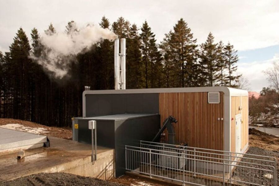 Flisfyringsanlegget til Norsk Bioenergi i Vanse  Farsund.
