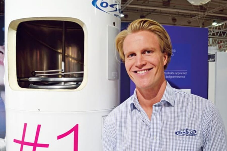 Sigurd Bråthen var svært fornøyd med prisen OSO fikk for beste VVS-produkt innen varmesegmentet.