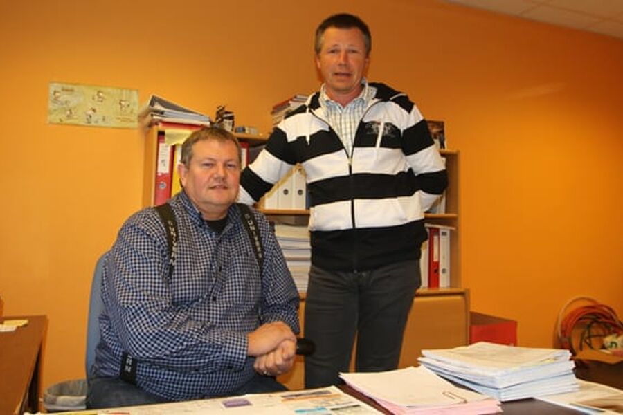 Prosjektleder Leif Hansen (t.v.) og daglig leder i Rørcompaniet i Sarpsborg, Egil Borge er klare til å ta fatt på selskapets største kontrakt: Røranlegg for behandlingsrom på det nye sykehuset i Østfold.