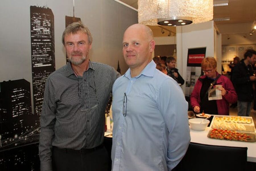 Arnstein Antonsen fra Huseiernes Landsforbund og daglig leder Ketil Skår hos Rørlegger'n Fauske AS var veldig fornøyd med arrangementet. Foto:VB