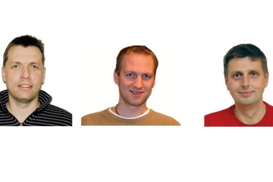 Fra venstre ser vi: Bjørn Tore Nordeide, Mathias Gruvborg og Lennart Göransson.