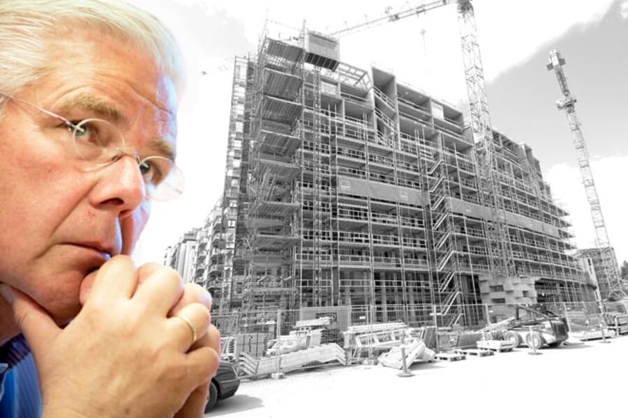 Det vil bli billigere å bygge passivhus, mener konsernsjef i Veidekke, Terje R. Venold. Fotomontasje VVS-Forum/Foto; Veidekke 