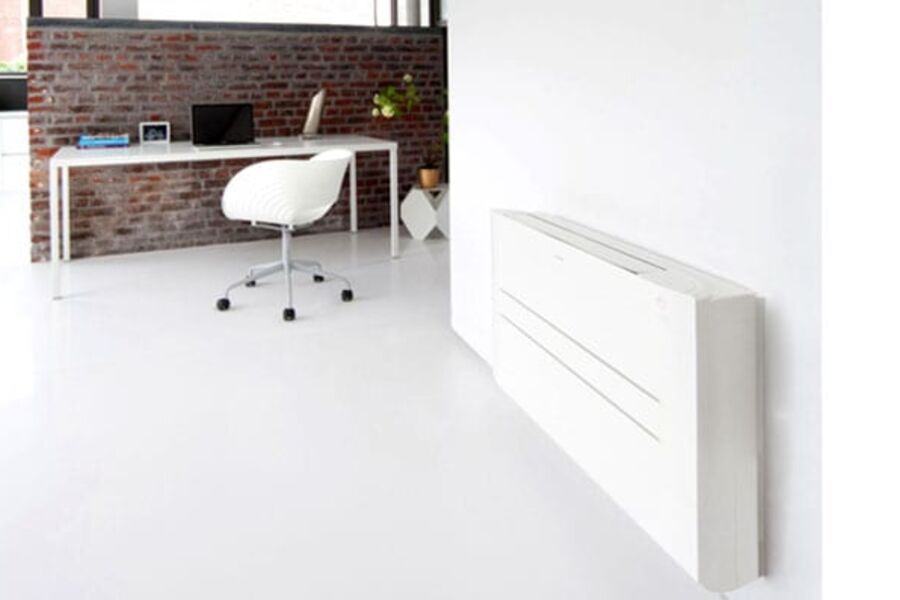 Den nye varmepumpen Nexura fra Daikin har et fint design med en radiator 