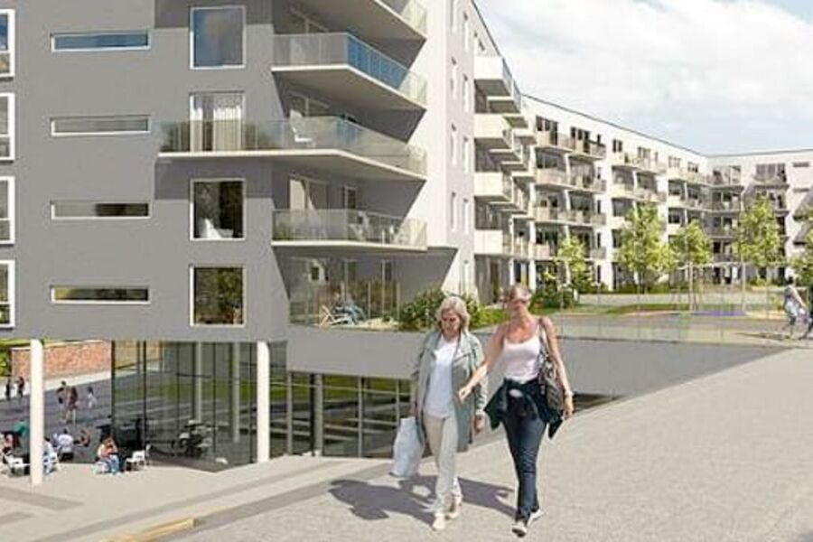 Slik blir Eiendomsspars nye boligkompleks i Konows gate, også kjent som Ekebergportalen. (Ill. ARCASA AS og Eve Images)