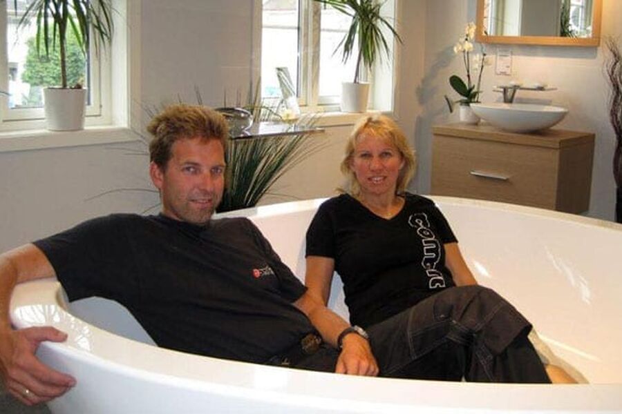 Truls Arne Nilsen, Daglig leder Comfort Fredrikstad Arne Nilsen, sammen med sin søster som også er aktiv i rørleggerforretningen i Fredrikstad. foto:Comfort