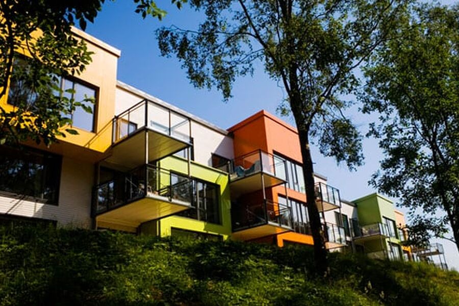 Lavblokker på Løvåshagen i Bergen. Arkitekt: ABO arkitekter. Foto: ByBo AS
