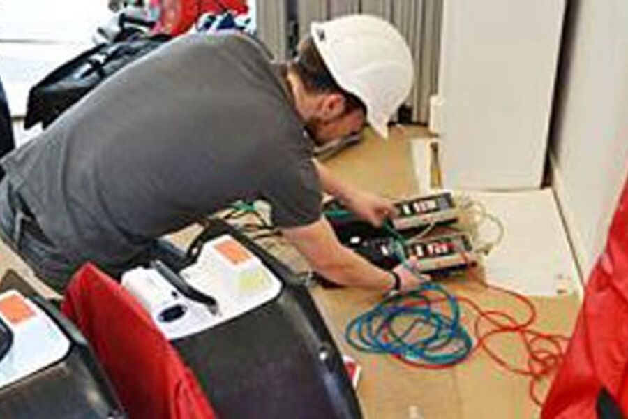 Den avsluttende trykktesten ble utført av Rambøll, ved Bjørnar Heiskel. Foto:GK