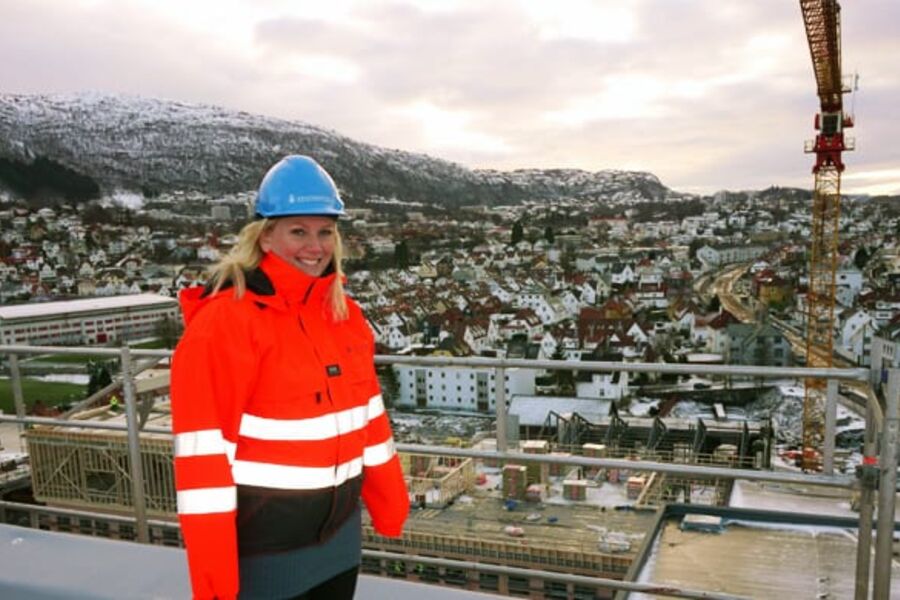 Anita Topdal, Statsbyggs prosjektleder VVS på det nye Høgskolebygget i Bergen.