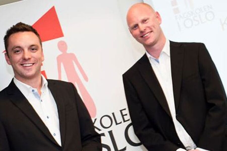 NVS Prosjekt i Sarpsborg har mer en nok å gjøre for tiden, og det nylig sikret deg se VVS jobben ved Helsehuset i Fredrikstad. Her representert ved Leif Arne Søby og Anders Thime.