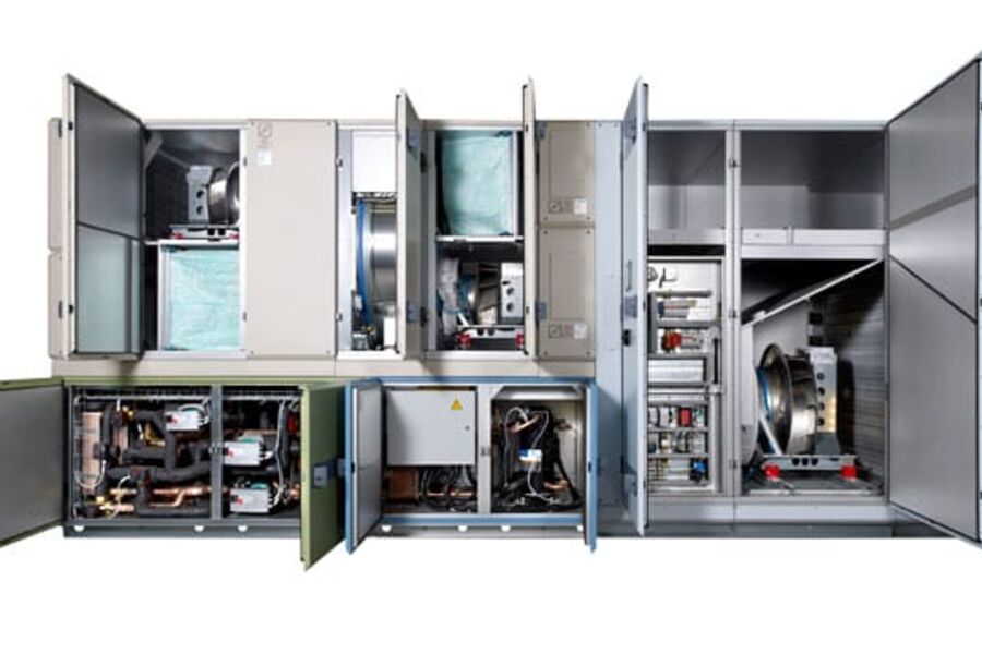 Tellus er en enhet som forener fem disipliner i ett: ventilasjon, automatikk, kjøling, oppvarming og manuelt rørarbeid