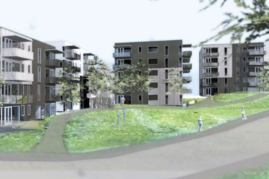 Til sammen er det 57 leiligheter på mellom ca 47-77m2. Kontraktssummen er på 83 MNOK eks mva.