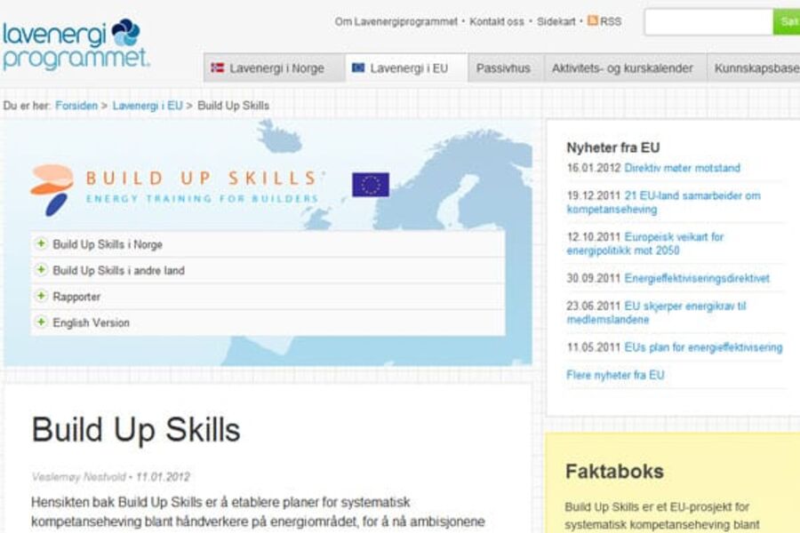 Ilustrasjon av hjemmesiden.