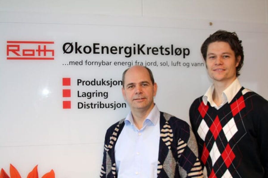 Morten Øren og Audun Martinsen i Roth Nordic, Norge er optimister med tanke 2012, og mener de har et godt utgangspunkt med sine produkter i forhold til utviklingen innen fornybar energi.