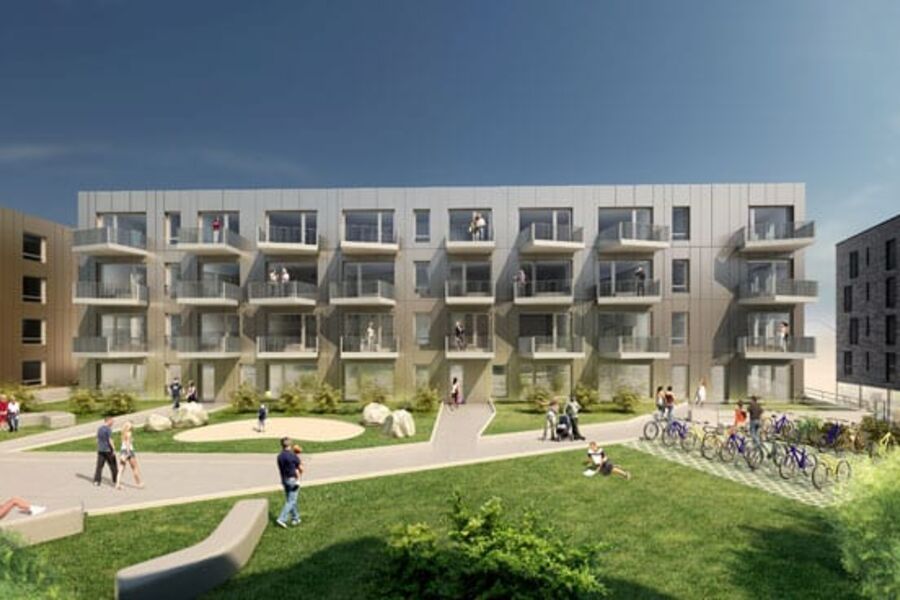 NCC skal bygge trinn 5 på Tou Park i Stavanger.Illustrasjon: Alliance Arkitekter AS