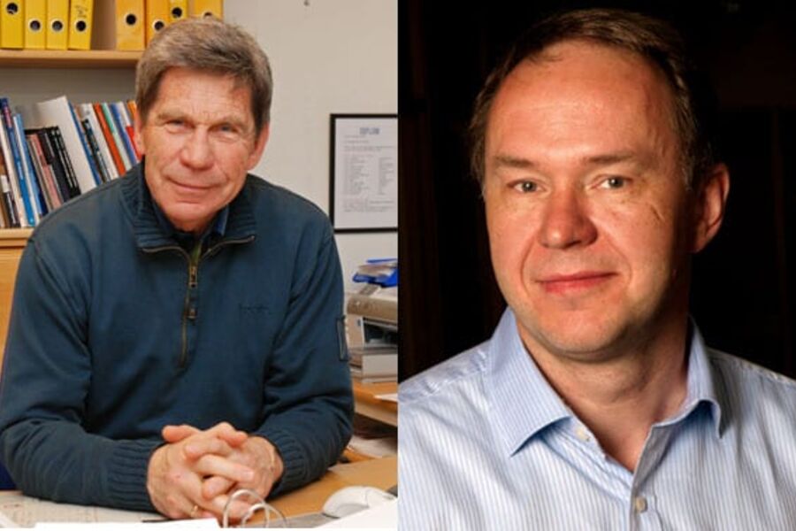 Ole H. Larmerud i NRL (t.v.) og Knut Olav Knudsen I VVS-foreningen lanserer den nye Varmenormen i slutten av denne måneden.