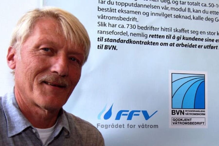 Daglig leder i Fagrådet for våtrom, Lars Gulbrandsen tror de nye endringene i forhold til søknadsplikt for våtrom, vil medføre flere klager og saker for FFV