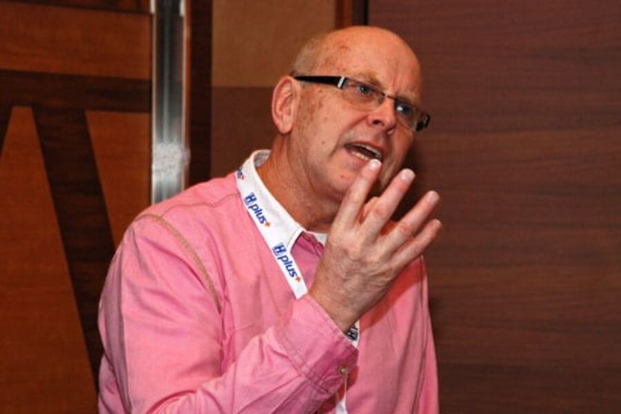 Knut Myhrer som er hovedverneombud for osloskolen holdt et meget engasjert innlegg under Kielkonferansen.