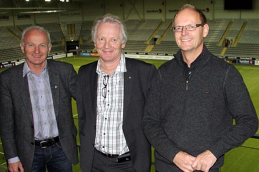 Fra venstre: Einar Melheim, Bjarne Haugland og Torbjørn Vinje. Foto: Aslaug Koksvik