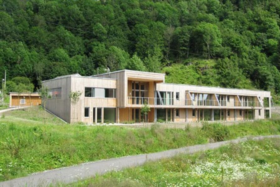 Bygget er tegnet av Arkitektgruppen Cubus AS.