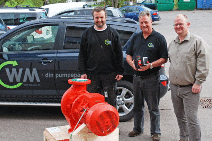  Oppmerksomheten er i stor grad rettet mot energibruken, og der mener vi våre prdukter er helt i ledersjiktet, sier fra vesntre Morten Merli, Niels Width og Tom Halvorsen i WM Teknikk