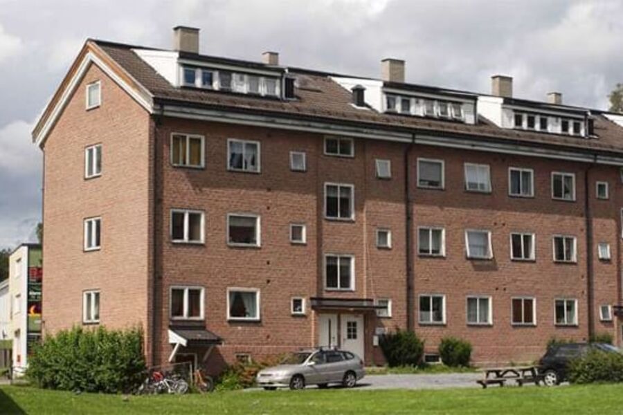 Den eksisterende boligblokken i Nordahl Bruns gate i Drammen skal rehabiliteres til plusshusnivå