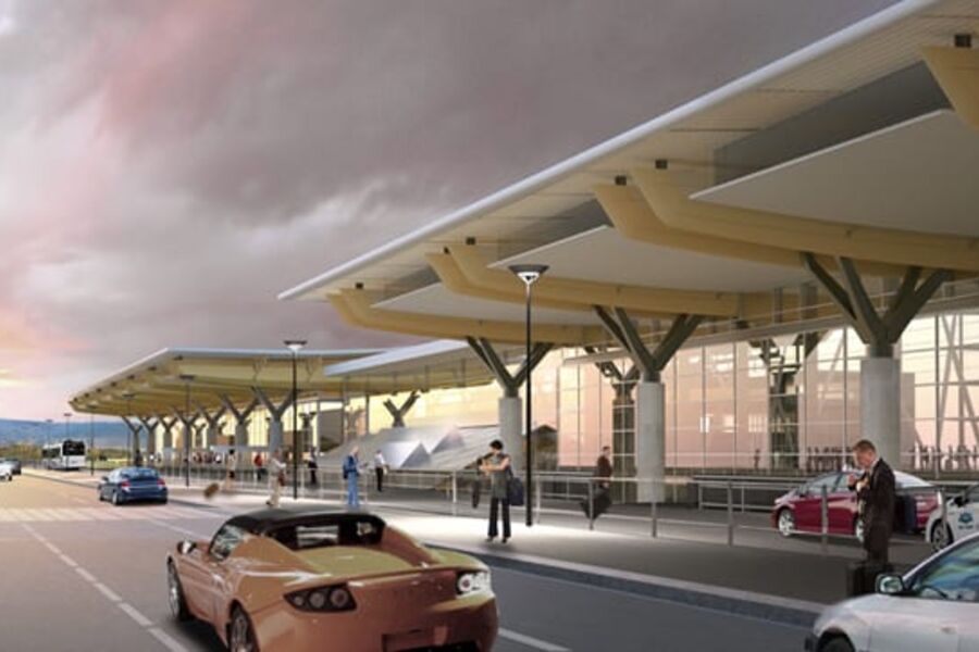 Det vil også være flere store VA-kontrakter i prosjektet da det blant annet skal etableres en ny tverrforbindelse mellom rullebanene. Illsutrasjon: Team_T AS, Narud Stokke Wiig Arkitekter og