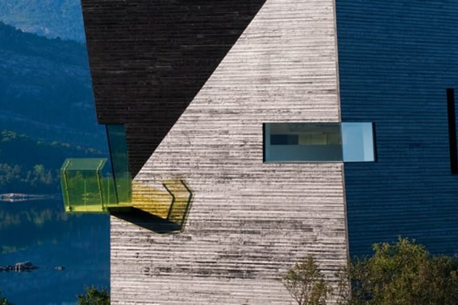 Hamsunsenteret har vunnet flere nasjonale og internasjonale arkitekturpriser, blant annet Progressive Architecture Award. Arkitekt: Steven Holl. Foto: Ernst Furuhatt / Nordlandsmuseet