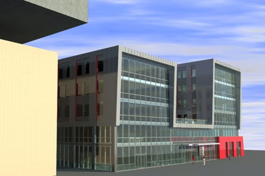 Slik blir det nye kontorbygget på Brattørkaia hvor Direktoratet for Naturforvaltning skal leie lokaler (fra Nordøst.jpg)