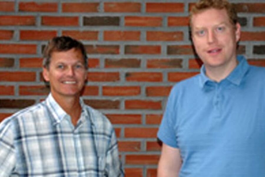 Fra venstre Paal E. Haave,salgssjef for Tekniske Systemer i Cad-Q, og Geir Hovden, Sivilingeniør og prosjektansvarlig i Rambøll Norge.