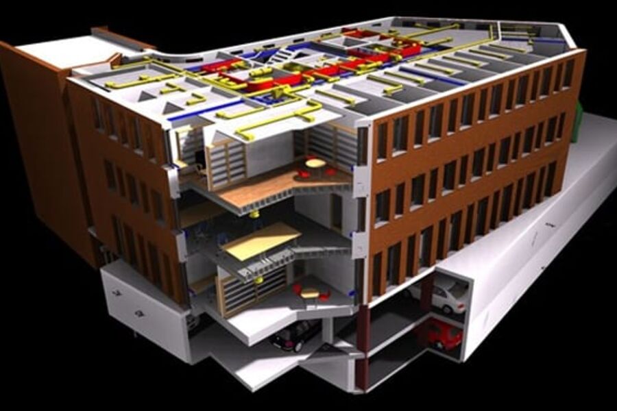 EcoDesigner er blanet annet et dynamisk estimeringsverktøy av energiforbruket i ulike typer bygg. EcoDesigner bruker BIM-modellen med termiske egenskaper fra ArchiCAD til å beregne energien og gir en endelig sluttrapport for vurdering av resultatene. Illustrasjon Graphisoft.