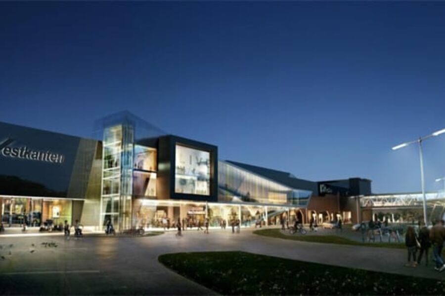 Vestkanten senter i Bergen.Illustrasjon www.mir.no