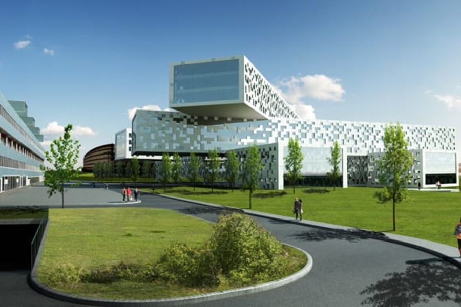 IT Fornebu Eiendom og Statoil vil gjerne bygge et landemerke på Fornebu. Innvendig gir 3x3 meter-løsningen full fleksibilitet. Foto: IT Fornebu.