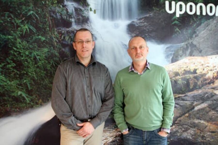 Kåre Thorsen og Finn Olaussen i Uponor er fornøyd med utviklingen i Uponor om dagen, og har mange spennende nyheter på gang som skal lanseres fortløpende utover i 2011.