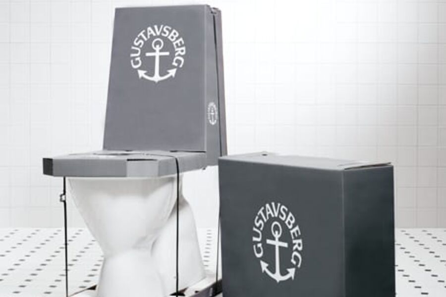 Under utviklingen av Nautic tok Gustavsberg hensyn til fagfolks krav for å gjøre emballasjen lettere å bære og enklere å kildesortere for gjenvinning.