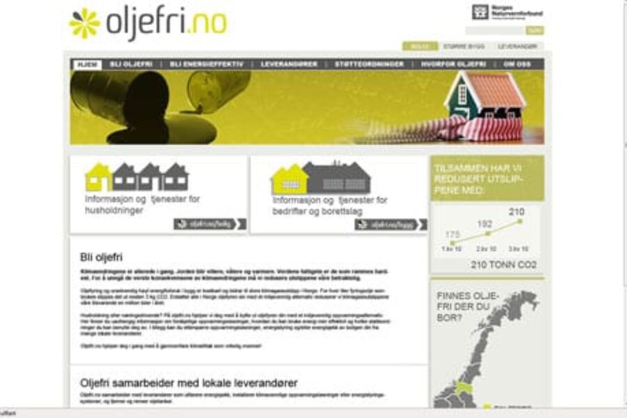 Oljefri.no vant prisen varmepumpeprisen i 2010 med deres nettside utviklet i regi av Naturvernforbundet Hordaland.